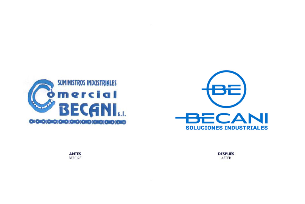 Diseño branding y logotipo Becani Soluciones Industriales