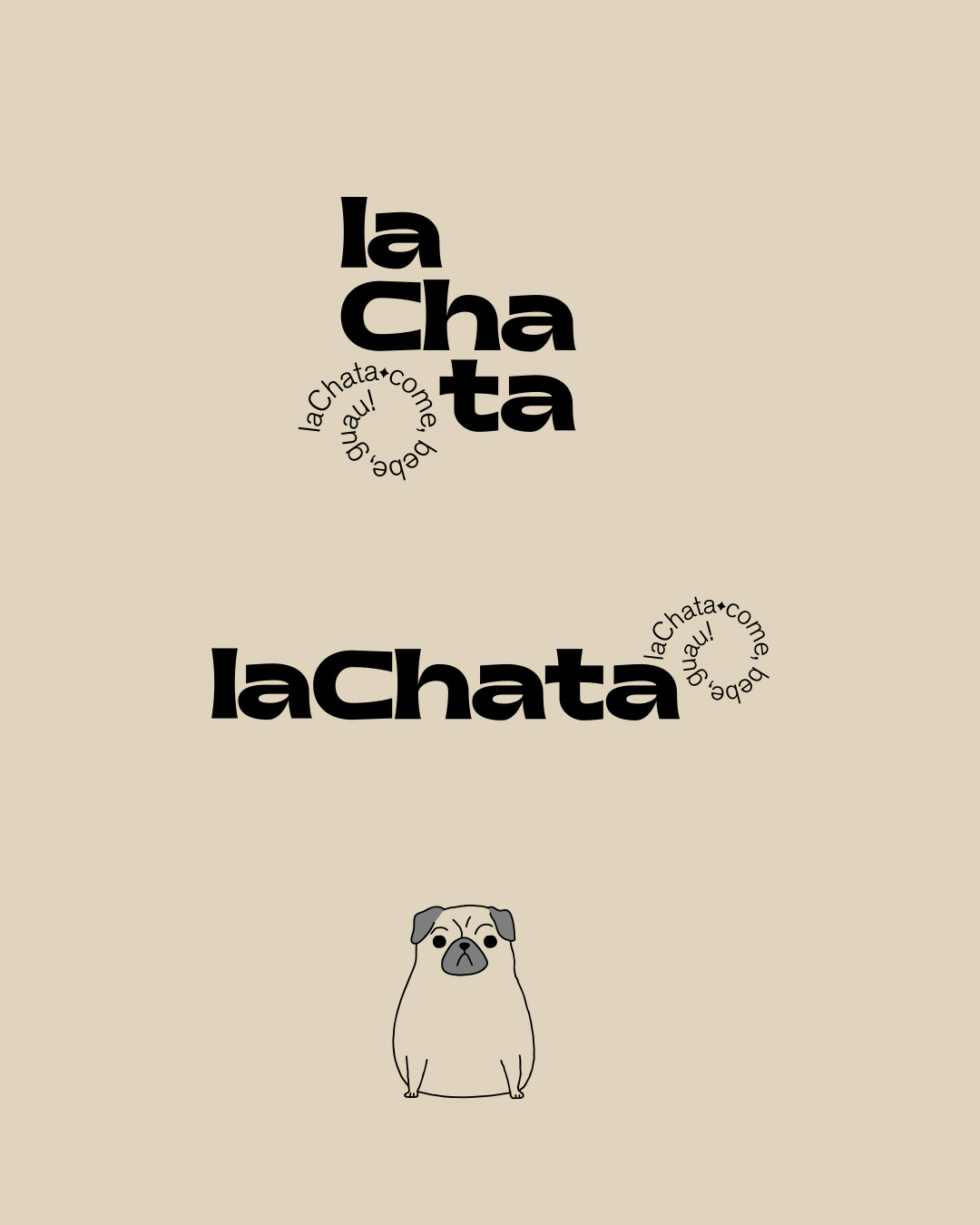 Diseño marca logotipo restaurante La Chata