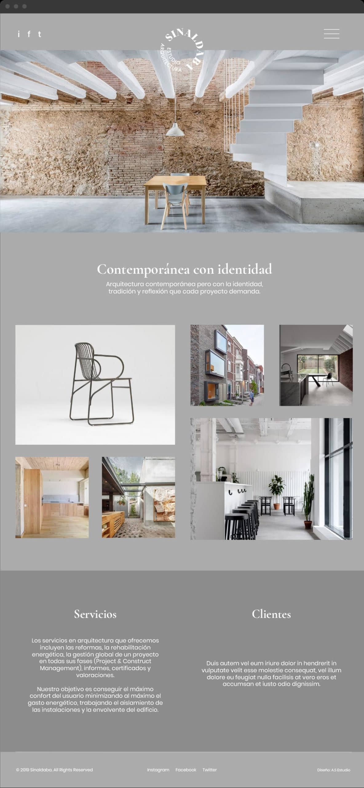 Diseño branding estudio arquitectura Sinaldaba